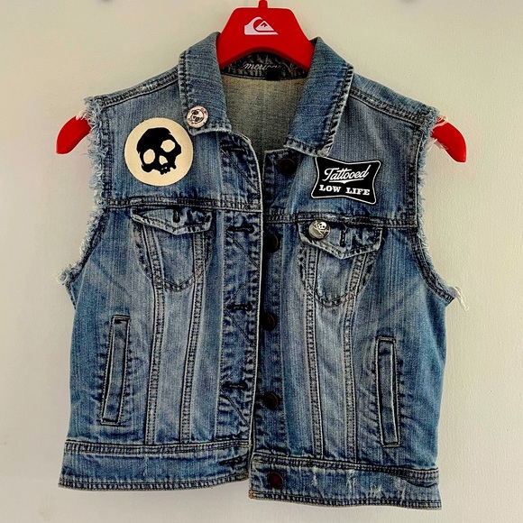 Womens American Eagle Denim Vest - Picture 1 of 5